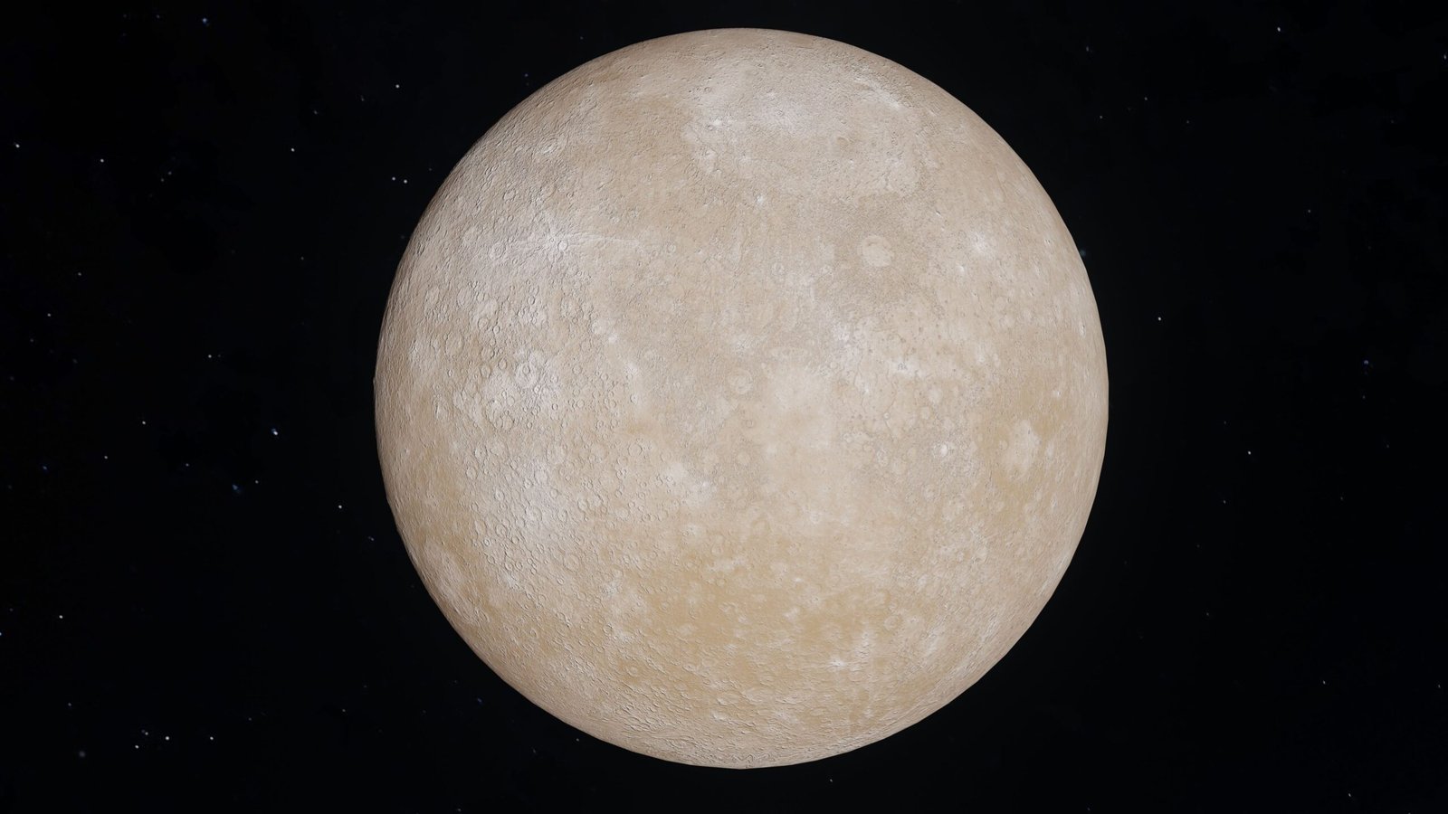 Detailed view of Mercury, showcasing the planet's surface in outer space.